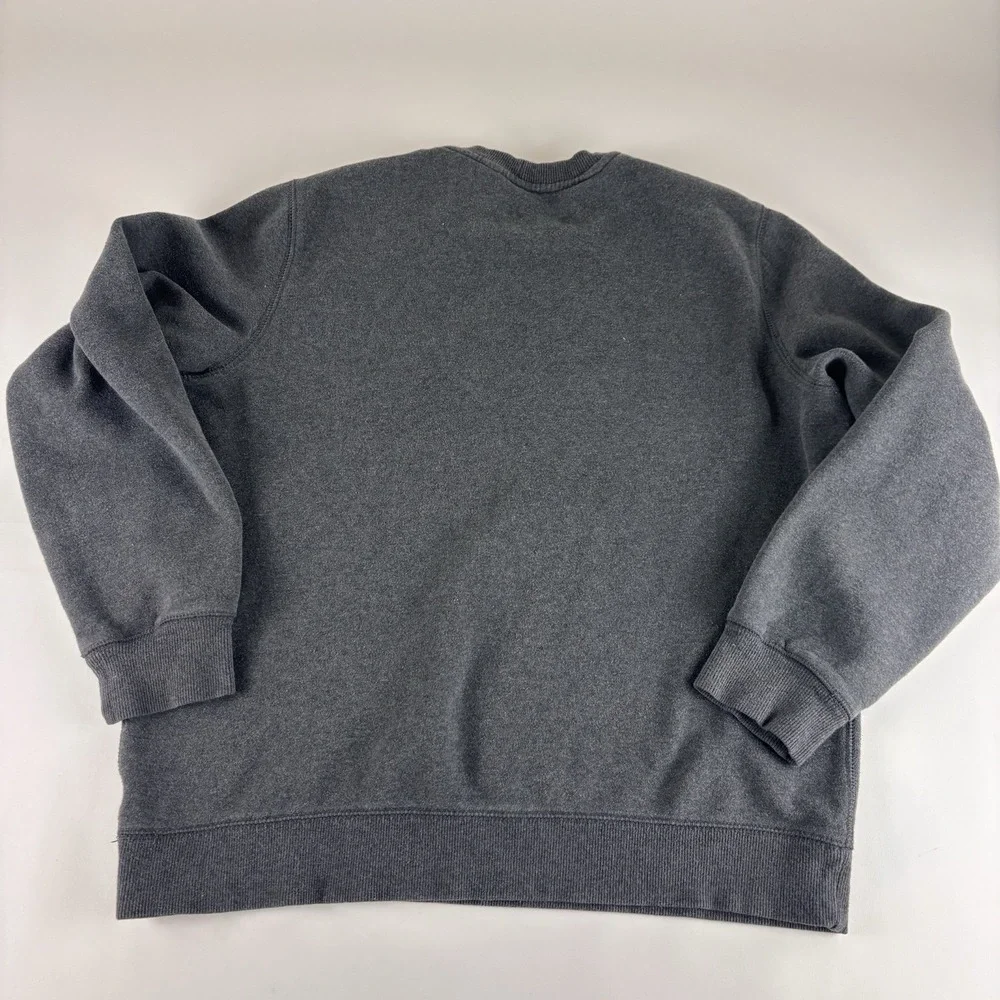 Nike The Athletic Dept Gray Sweater Size XL Mini Swoosh Embroidered‎ Y2K